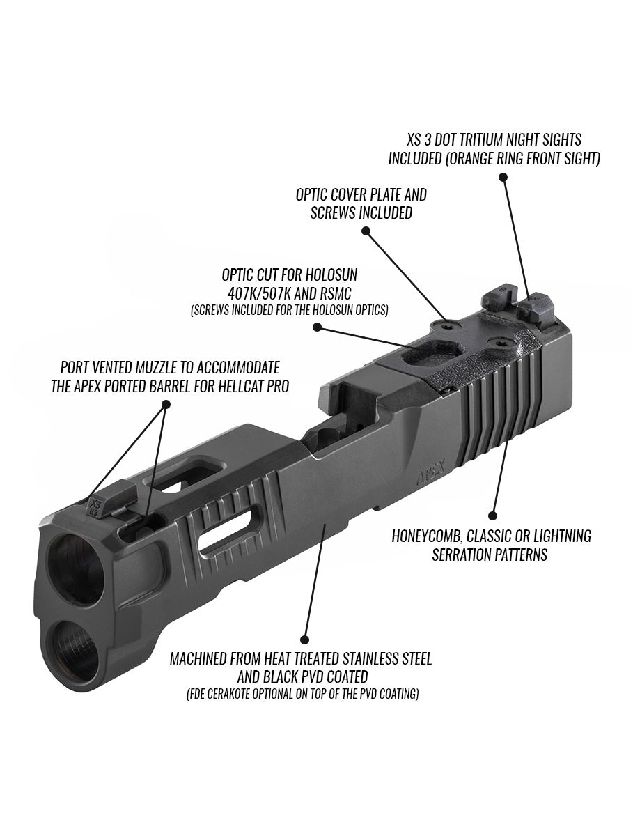 Apex Slide for Hellcat and Hellcat Pro Apex Slide for Hellcat and Hellcat Pro - Slides - Tactical Arms Depot