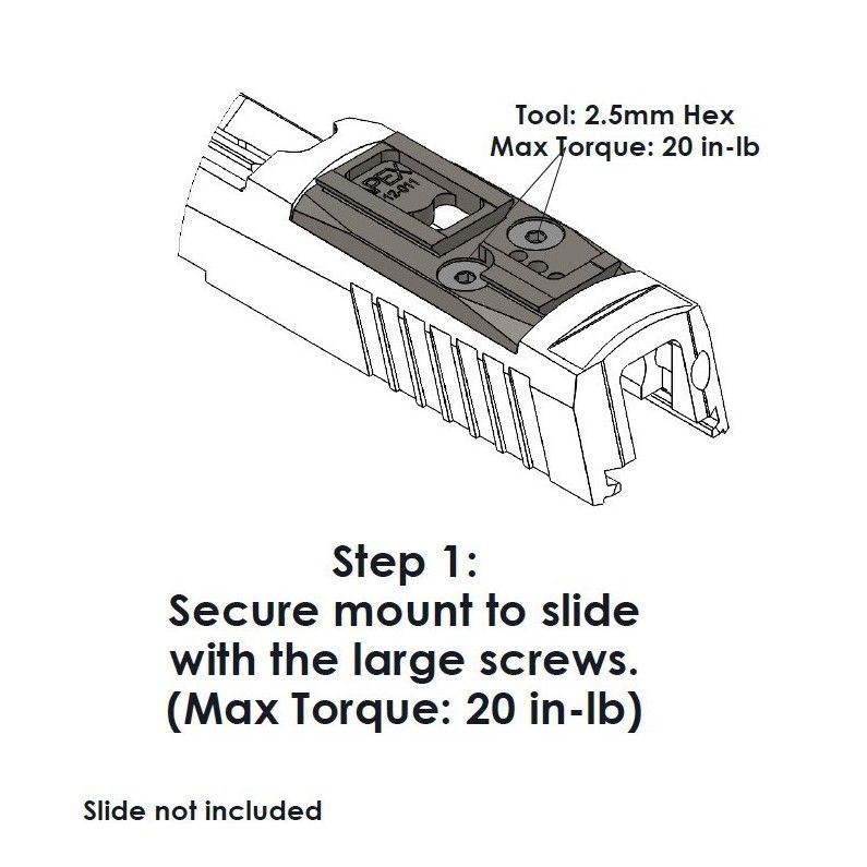 Apex Optic Mount for ACRO/MPS* - Sig P320 RX and RX Pro Apex Optic Mount for ACRO/MPS* - Sig P320 RX and RX Pro - Optics - Tactical Arms Depot